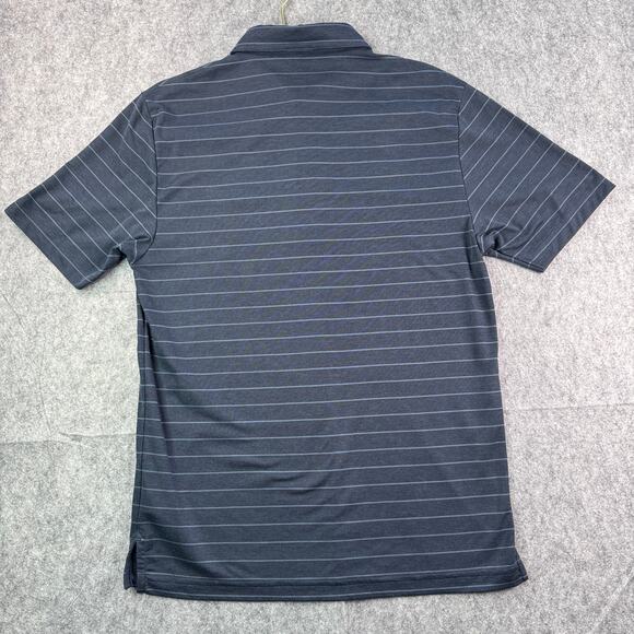Travis Matthews Mens S Blue Striped PGA Tour Players Marini Polo Navy Blue - Picture 6 of 6